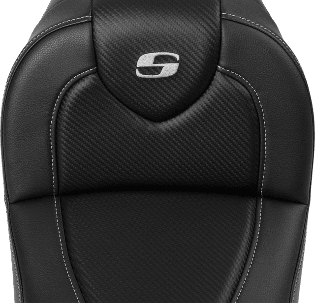 SADDLEMEN 0803-0750 RoadSofa™ - Carbon Fiber - without Driver Backrest - FXDWG '04-'05 — image 3 of 3