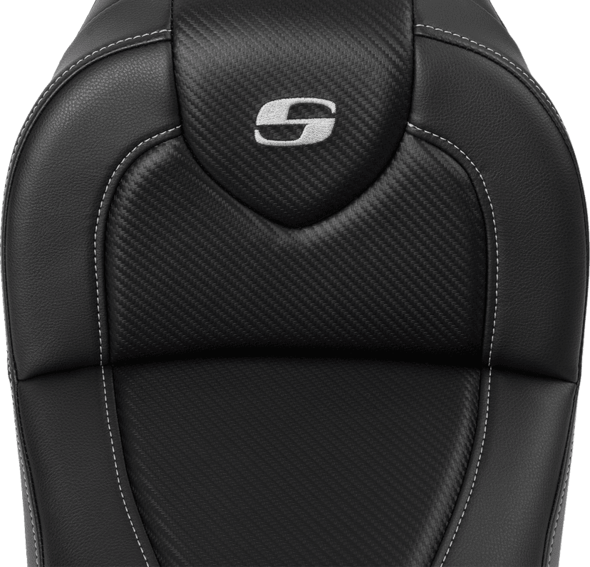 SADDLEMEN 0803-0750 RoadSofa™ - Carbon Fiber - without Driver Backrest - FXDWG '04-'05 — image 3 of 3