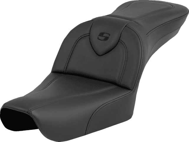 SADDLEMEN 0803-0752 RoadSofa™ - Black - without Driver Backrest - FXDWG '04-'05