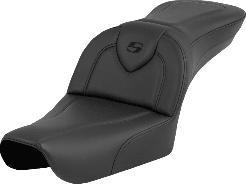 SADDLEMEN 0803-0752 RoadSofa™ - Black - without Driver Backrest - FXDWG '04-'05