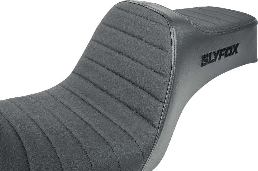 SLYFOX 0803-0754 High Noon Seat - Vinyl - Classic Stitch - Black Logo - Dyna '06-'17 — image 3 of 4