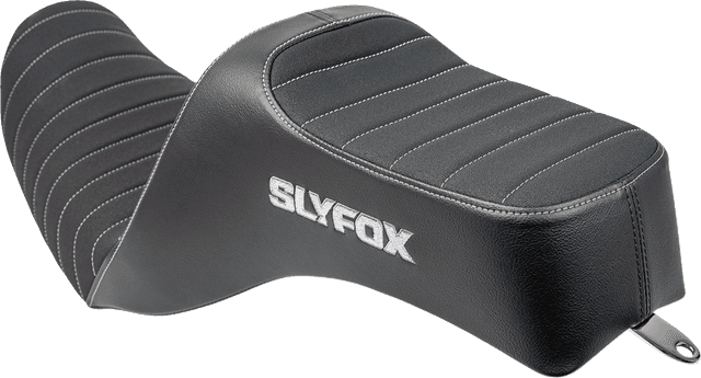 SLYFOX 0803-0755 High Noon Seat - Vinyl - Classic Stitch - Gray Logo - Dyna '12-'16 — image 4 of 4