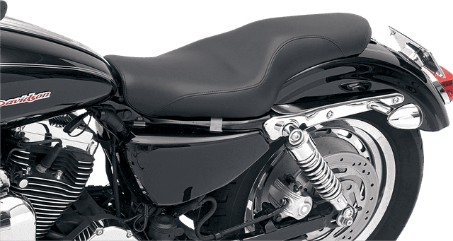 SADDLEMEN 0804-0313 Seat - Profiler™ - Black - Smooth - Sportster '04-'20