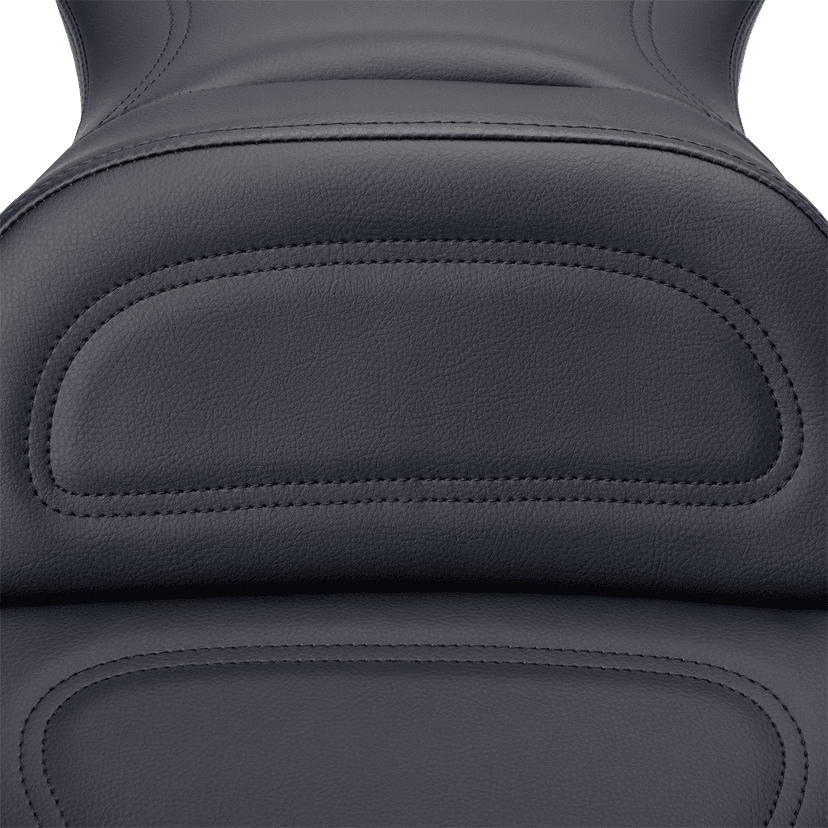 SADDLEMEN 0804-0335 Seat - Explorer™ - With Backrest - Stitched - Black - XL '04-'20 — image 1 of 5