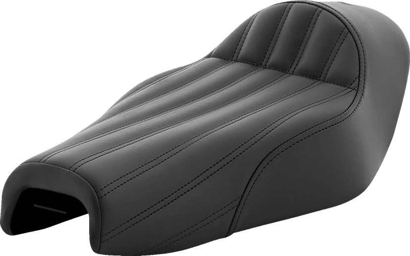 SADDLEMEN 0804-0508 Knuckle Solo Seat - Ribbed - Black - XL '04-'20