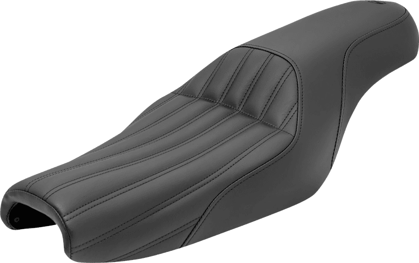 SADDLEMEN 0804-0509 Knuckle 2-Up Seat - Ribbed - Black