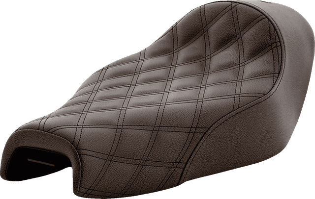 SADDLEMEN 0804-0662 Renegade™ Solo Seat - Lattice Stitched - Brown - XL '04-'20