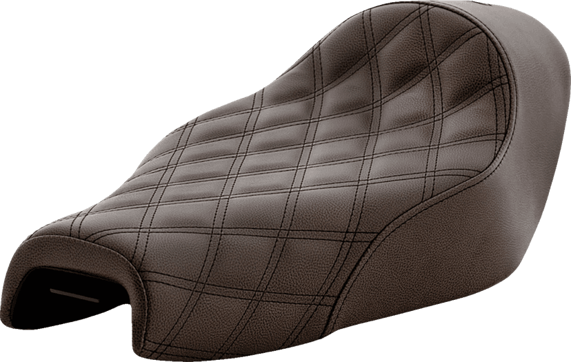 SADDLEMEN 0804-0662 Renegade™ Solo Seat - Lattice Stitched - Brown - XL '04-'20