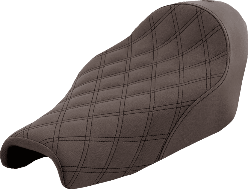 SADDLEMEN 0804-0663 Renegade™ Solo Seat - Lattice Stitched - Brown - XL '04-'22