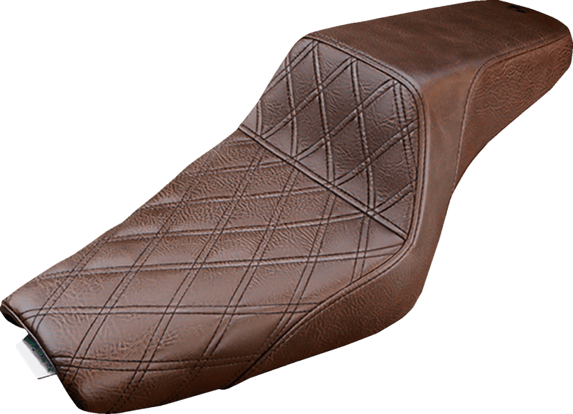 SADDLEMEN 0804-0686 Step-Up Seat - Front Lattice Stitch - Brown - XL