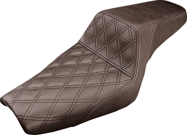 SADDLEMEN 0804-0687 Step-Up Seat - Front Lattice Stitch - Brown - XL