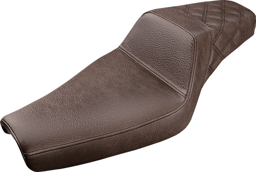 SADDLEMEN 0804-0688 Step-Up Seat - Rear Lattice Stitch - Brown - XL