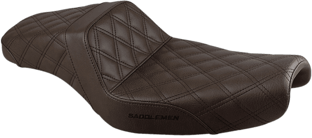 SADDLEMEN 0804-0722 Step-Up Seat - Full Lattice Stitch - Brown - XL — image 2 of 2