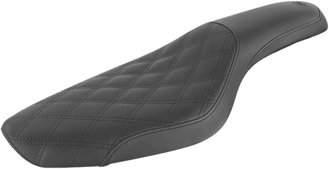 SADDLEMEN 0804-0750 Profiler Seat - Front Lattice/Rear Smooth - Black - XL '79-'03