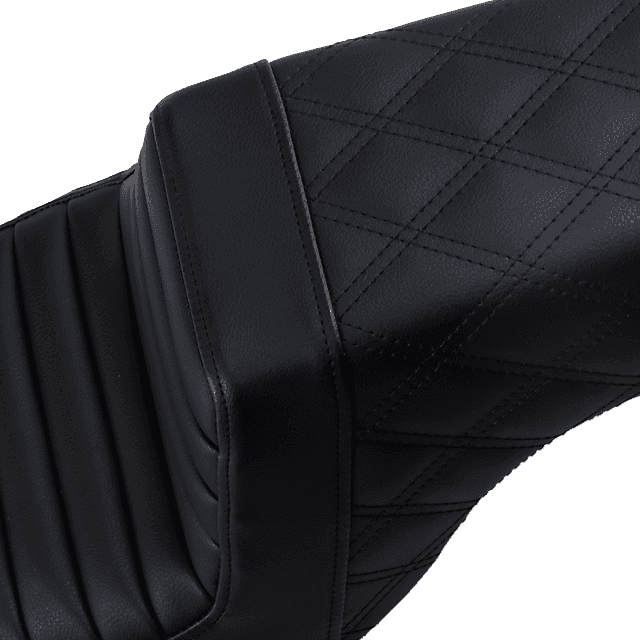SADDLEMEN 0804-0751 Step-Up Seat - Front Tuck-n-Roll/Rear Lattice Stitch - Black — image 2 of 2