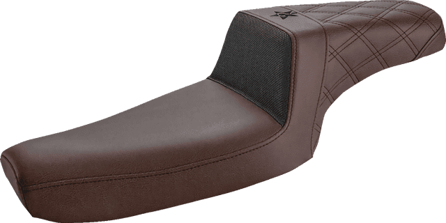 SADDLEMEN 0804-0771 Unknown Industries Seat - Front Carbon Fiber/Black Gripper Lumbar/Rear Lattice Stitch - XL