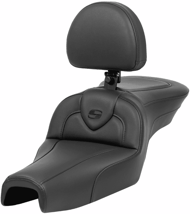 SADDLEMEN 0804-0795 Roadsofa™ Seat - with Backrest - Black - XL '04-'22