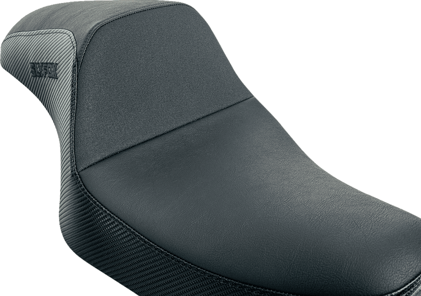 SLYFOX 0804-0810 Drifter Seat - Black Logo - Black Vinyl w/ Slipstop - Carbon Fiber - XL '04-'22 — image 3 of 6