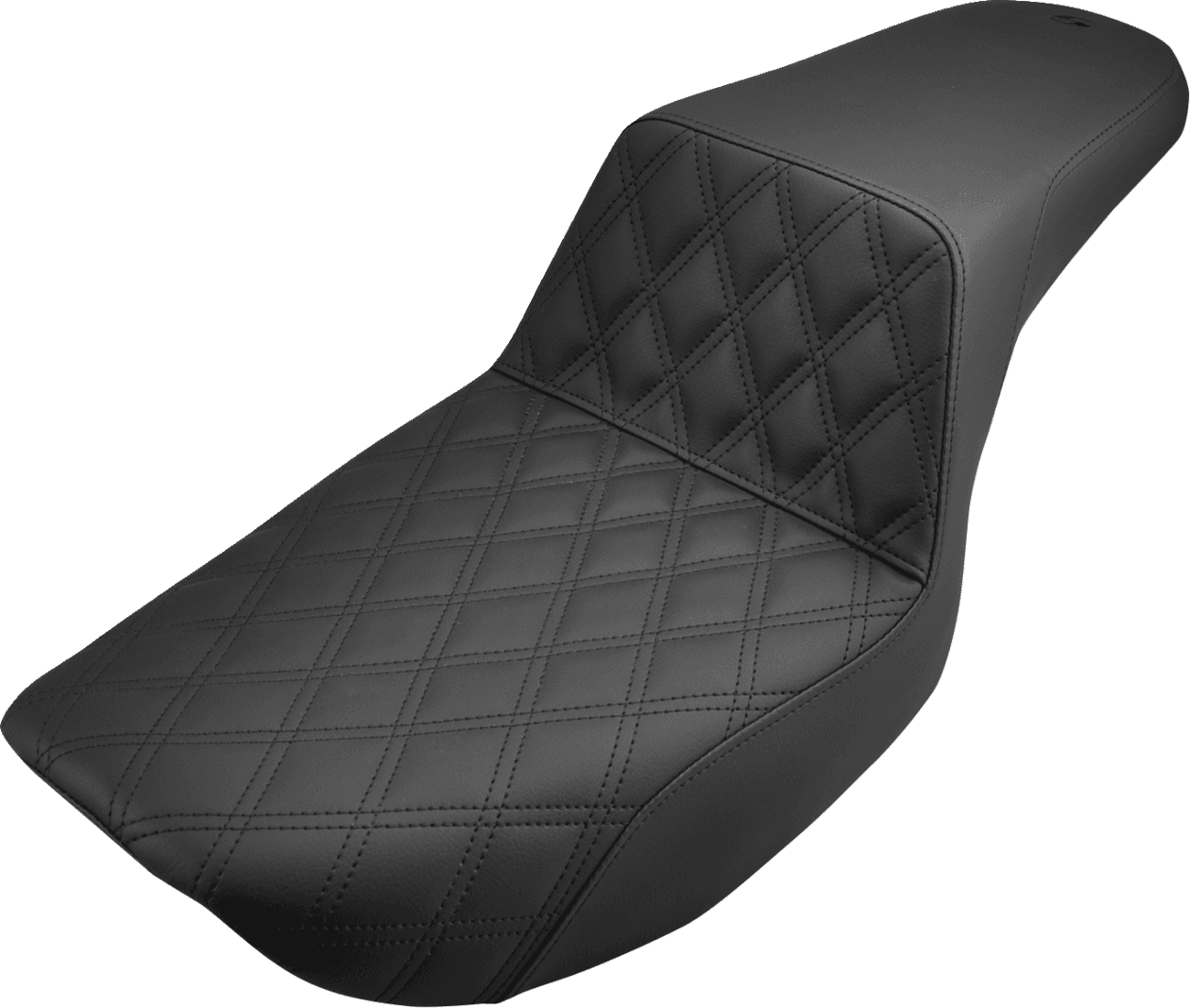 SADDLEMEN 0805-0110 Step-Up Seat - Front Lattice Stitch - Black - FXR