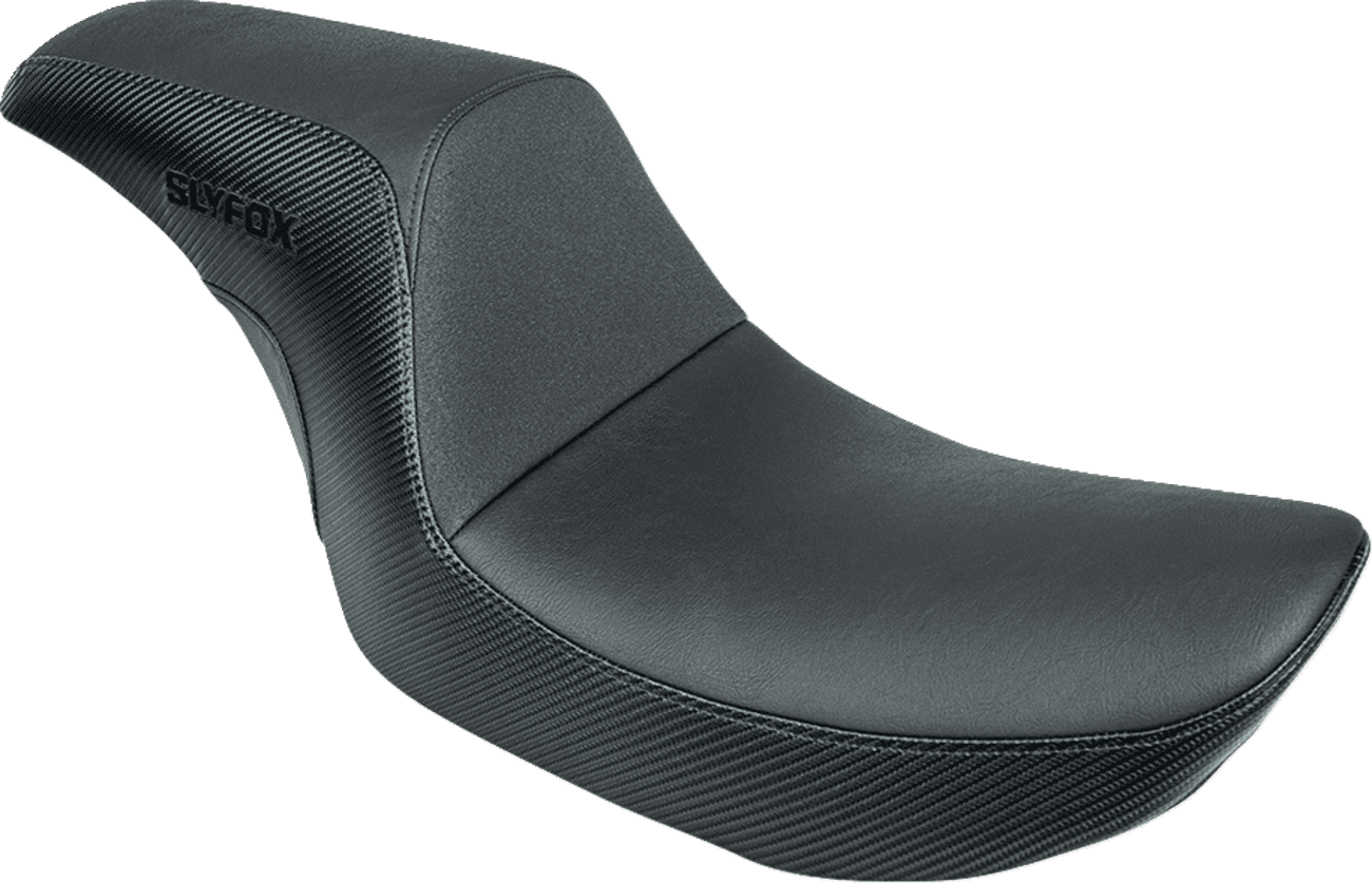 SLYFOX 0805-0150 Drifter Seat - Black Logo - Black Vinyl - Smooth - FXR '82-'00
