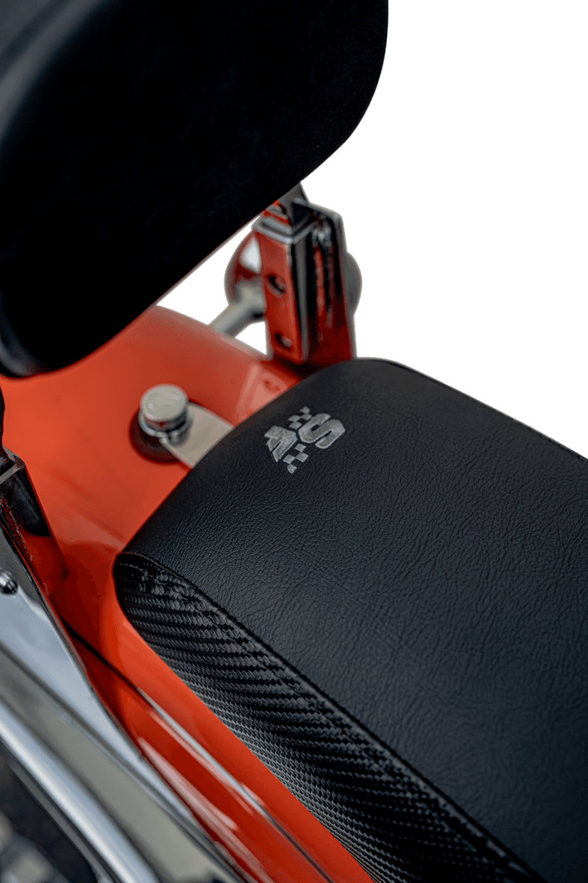 SLYFOX 0805-0151 Drifter Seat - Gray Logo - Black Vinyl - Smooth - FXR '82-'00 — image 6 of 6