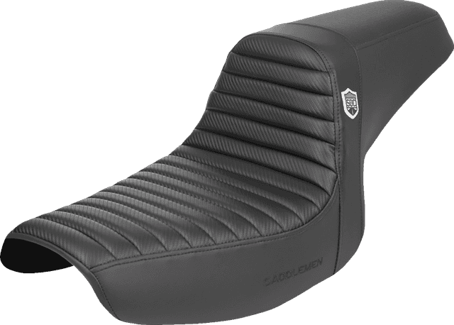 SADDLEMEN 0805-0152 Pro Series SDC Performance Seat - w/o Backrest - Tuck-n-Roll/Carbon Fiber - Gripper - FXR '86-'94