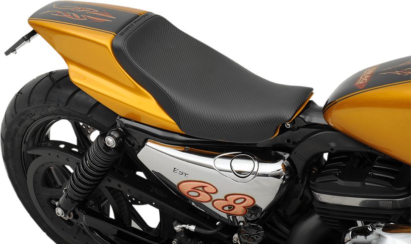 SADDLEMEN 0806-0097 Eliminator Seat - Black - Carbon Fiber — image 2 of 2