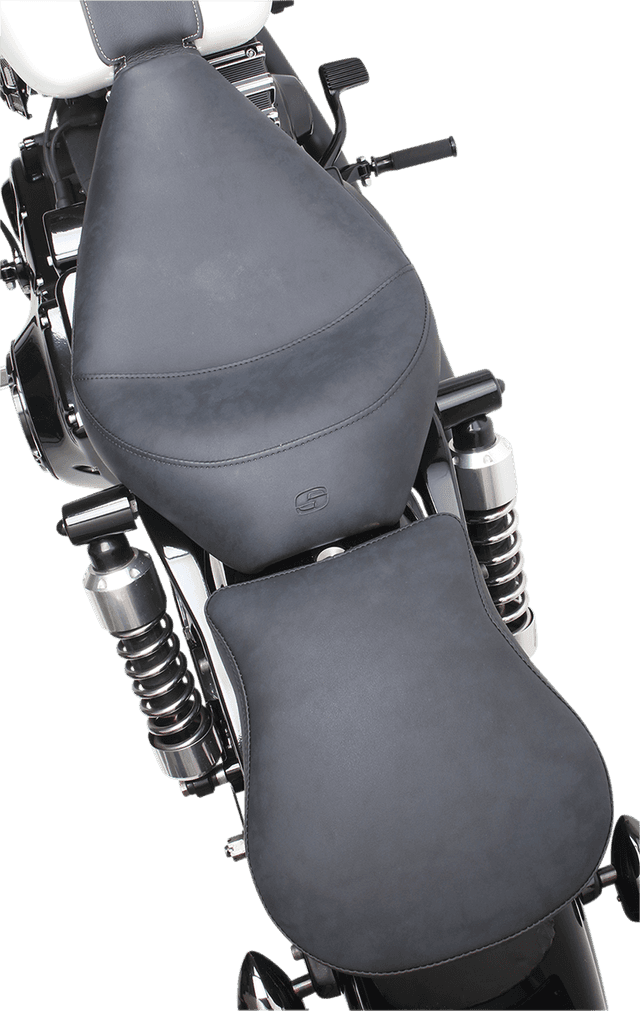 SADDLEMEN 0807-0182 Detachable Pillion Pad - Saddlehyde S3 - Contoured - Brushed - 9" — image 2 of 4