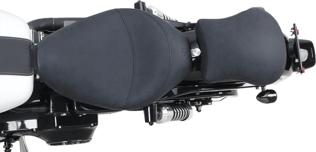 SADDLEMEN 0807-0182 Detachable Pillion Pad - Saddlehyde S3 - Contoured - Brushed - 9" — image 3 of 4