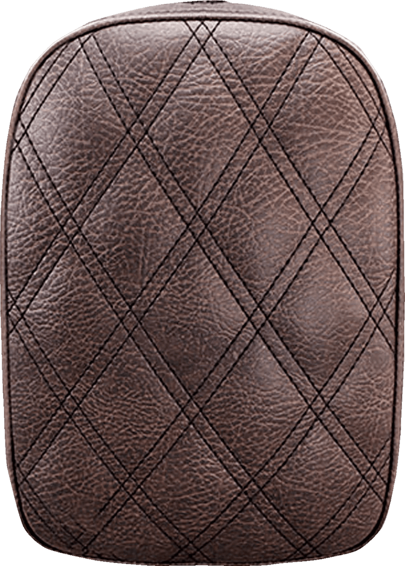 SADDLEMEN 0807-0198 Detachable Pillion Pad - Lattice Stitched - Brown - 7"