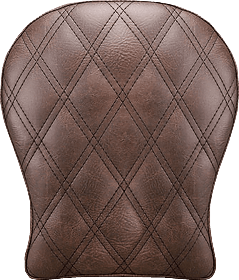 SADDLEMEN 0807-0199 Detachable Pillion Pad - Lattice Stitched - Brown - 9"