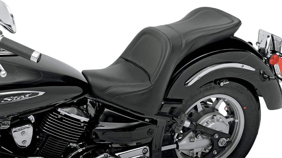 SADDLEMEN 0810-0325 Seat - Explorer™ - without Backrest - Stitched - Black - XVS1100