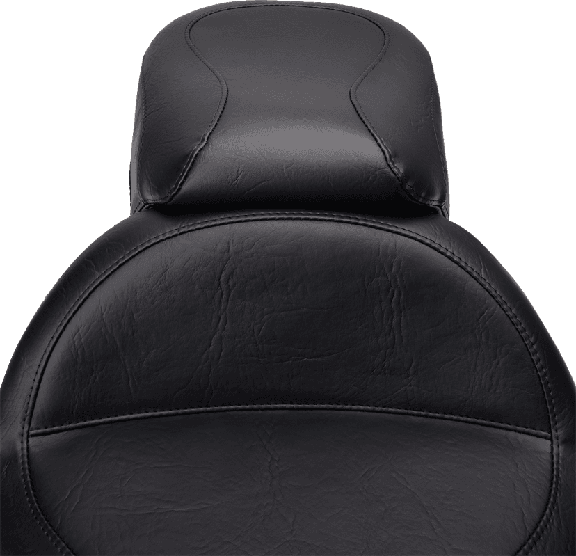 MUSTANG 0810-1040 Seat - Vintage - Wide - Touring - Without Driver Backrest - One-Piece - Smooth - Black — image 2 of 3
