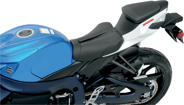 SADDLEMEN 0810-1116 Gel Channel™ Track Carbon Fiber Sport Seat - Black - GSXR 600/750 — image 5 of 5