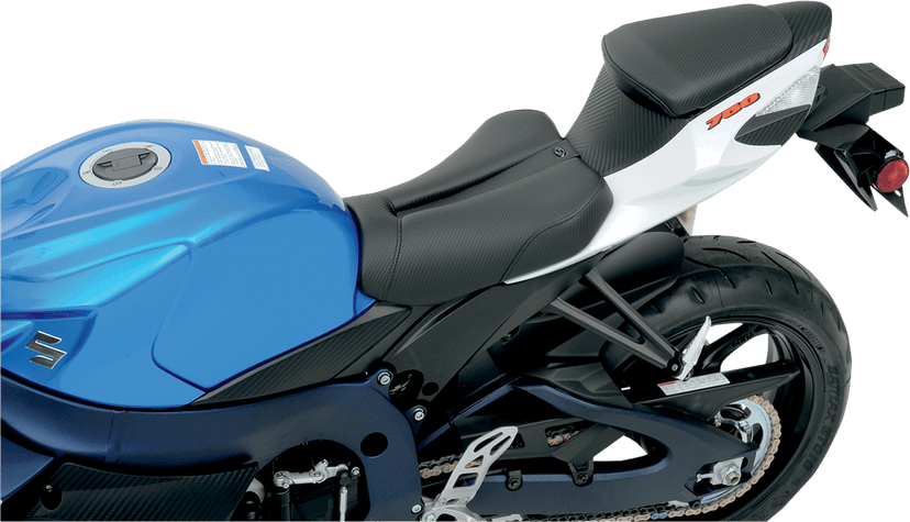 SADDLEMEN 0810-1116 Gel Channel™ Track Carbon Fiber Sport Seat - Black - GSXR 600/750 — image 5 of 5