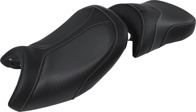 SADDLEMEN 0810-1700 Adventure Tour Seat - Low - Lumbar Backrest - Black - R1200GS '13-'23