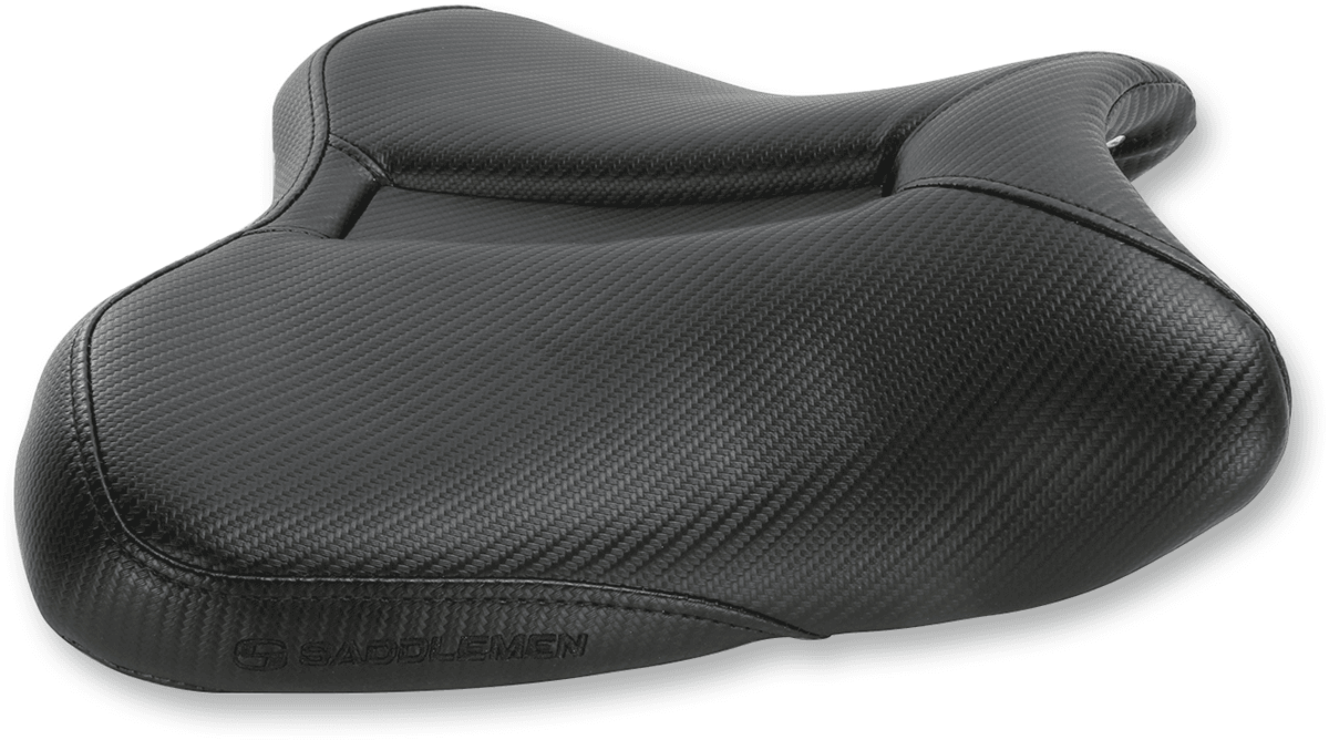 SADDLEMEN 0810-1915 Gel Channel™ Track Carbon Fiber Sport Seat - Black - R1