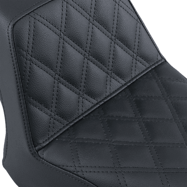 SADDLEMEN 0810-2052 Step-Up Seat - Front Lattice Stitch - Black - Bolt '13-'24 — image 2 of 2