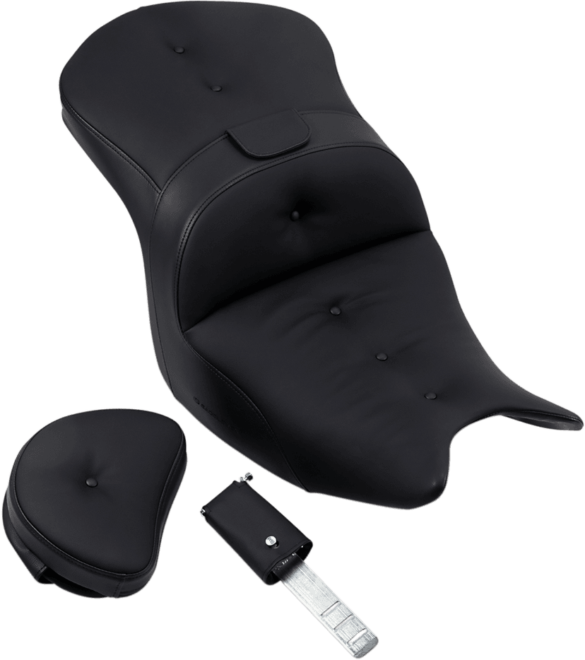 SADDLEMEN 0810-2086 Seat - Roadsofa™ - With Backrest - Pillow Top - Black — image 2 of 3