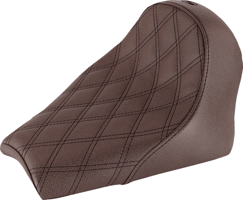 SADDLEMEN 0810-2133 Renegade™ Solo Seat - Lattice Stitched - Brown - Scout '18-'24