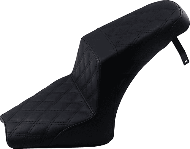 SADDLEMEN 0810-2135 Step-Up Seat - Full Lattice Stitch - Black - Scout Bobber