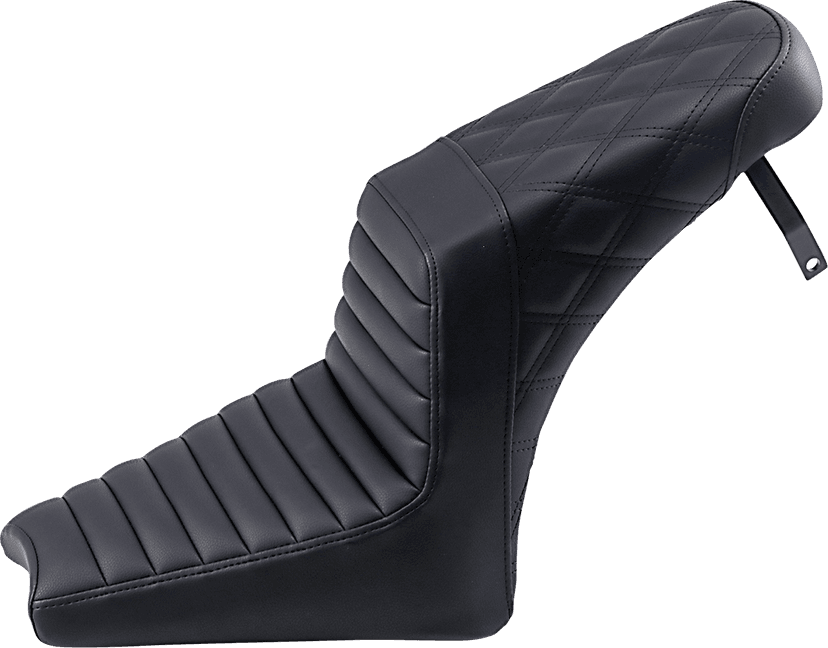SADDLEMEN 0810-2167 Step-Up Seat - Front Tuck-n-Roll/Rear Lattice Stitch - Black - Scout '18-'24 — image 1 of 2
