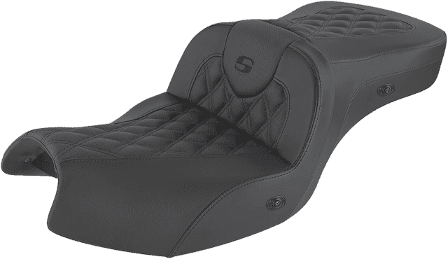 SADDLEMEN 0810-2180 Heated Roadsofa™ Seat - Lattice Stitch - w/o Backrest - GL