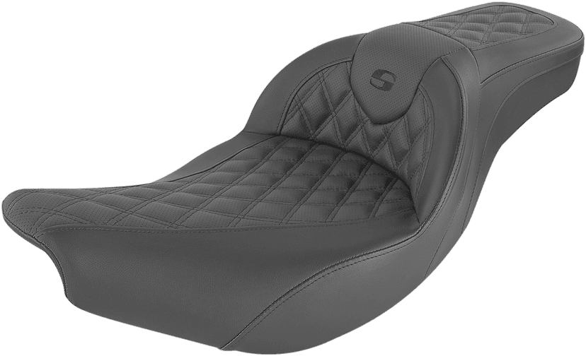 SADDLEMEN 0810-2193 Klockwerks Pro Series Seat - Black w/ Black Stitching - Indian '14-'24