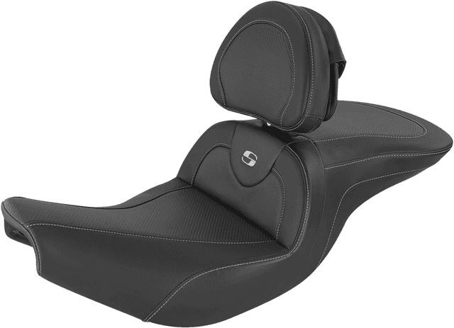 SADDLEMEN 0810-2243 Roadsofa™ Carbon Fiber Seat - With Backrest - Black - Indian '14-'24