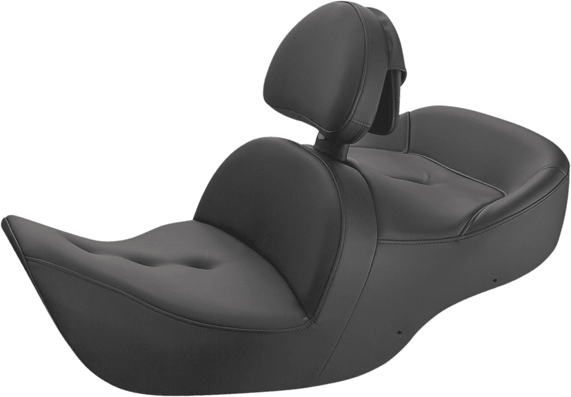 SADDLEMEN 0810-2295 Seat - Roadsofa™ - With Backrest - Pillow Top - Black