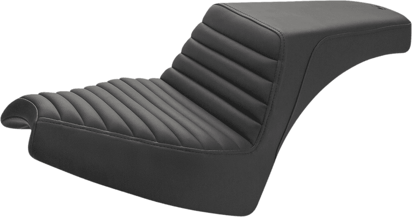 SADDLEMEN 0810-2308 Step-Up Seat - Front Tuck-n'-Roll/Rear Smooth - Black - Chief