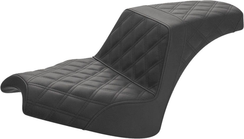 SADDLEMEN 0810-2314 Step-Up Seat - Full Lattice Stitch - Black - Chief