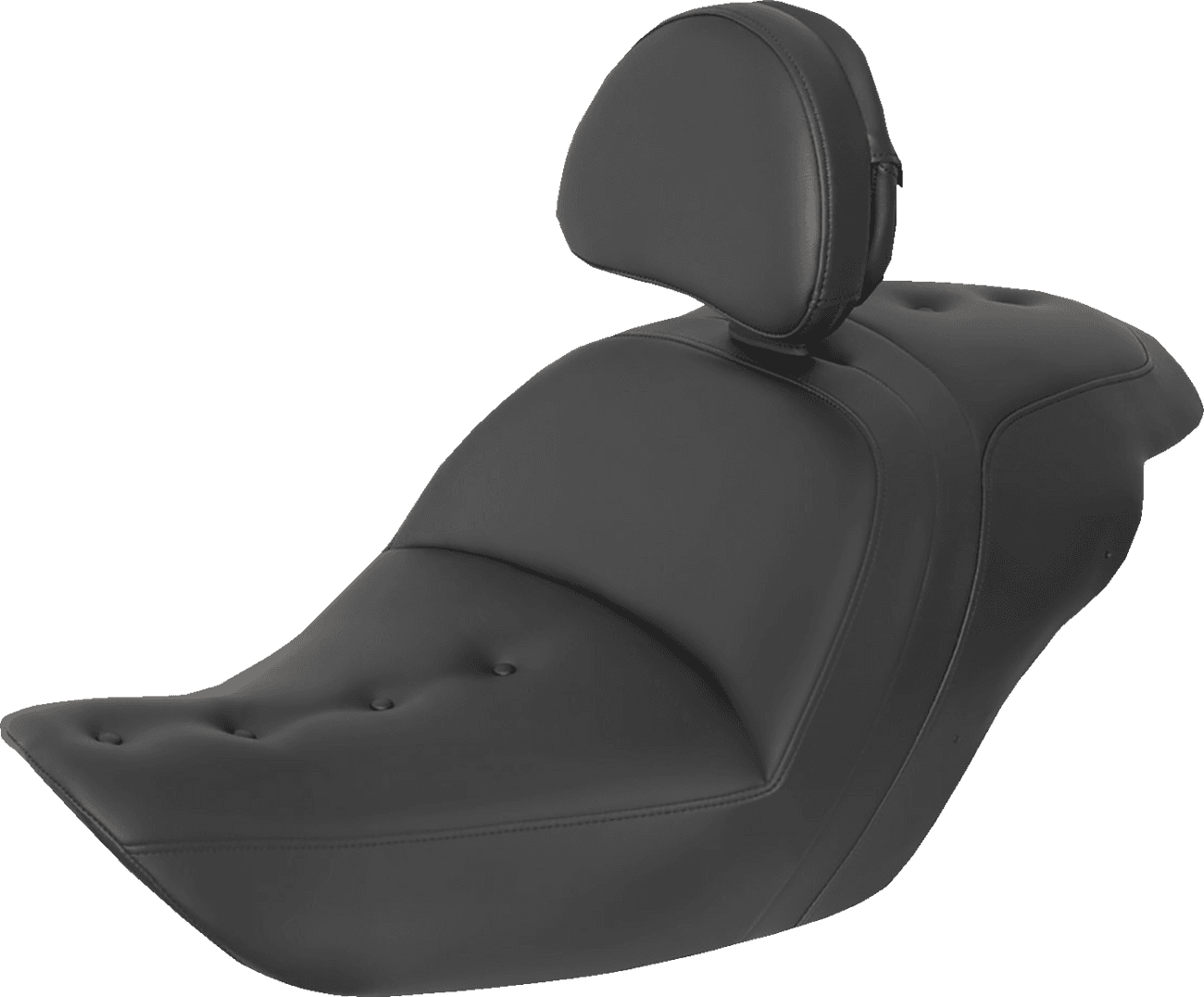 SADDLEMEN 0810-2327 Roadsofa™ Pillow Top Seat - With Backrest - Black