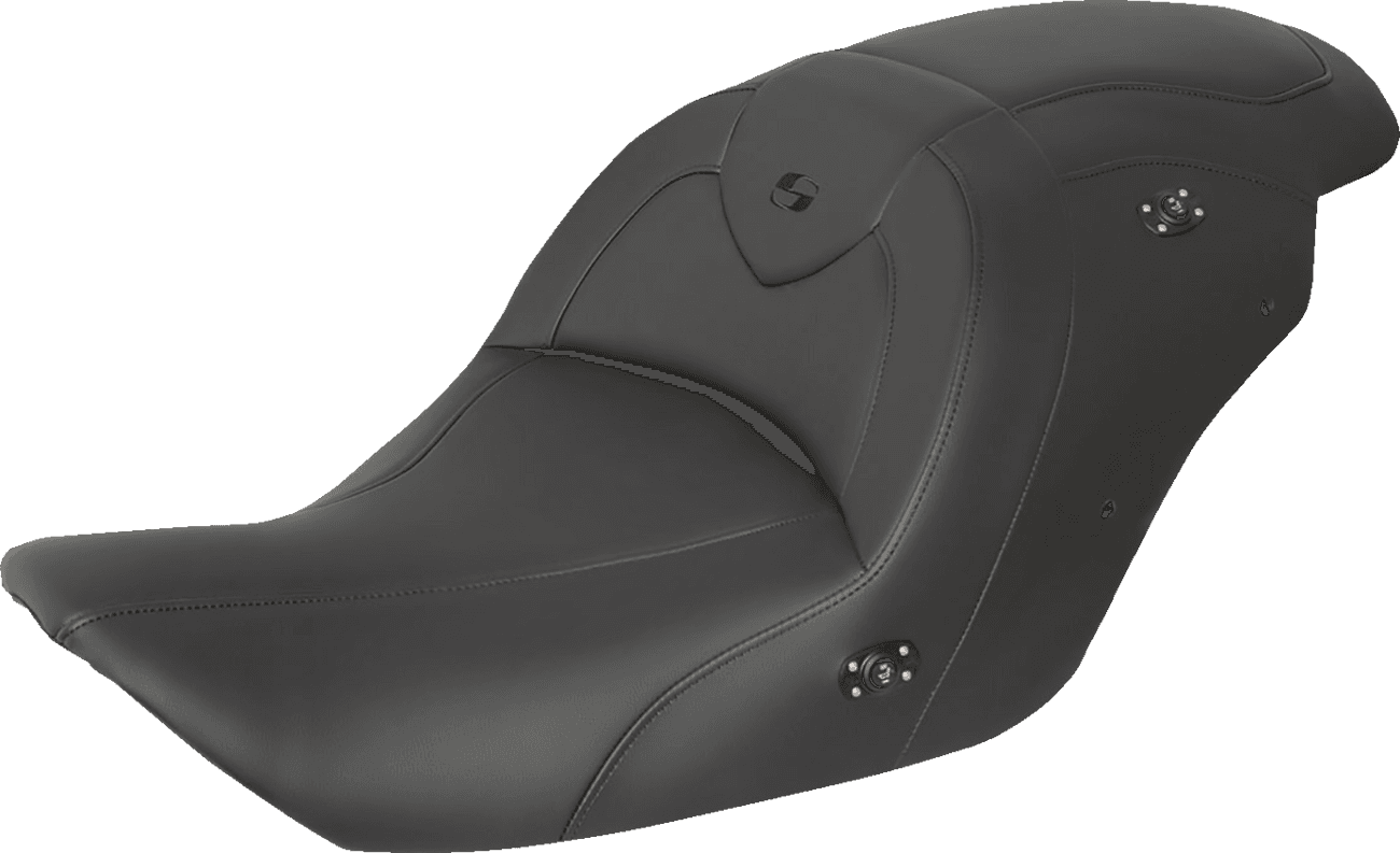 SADDLEMEN 0810-2337 Seat - RoadSofa™ - without Backrest - Black w/ Black Stitching - Heated - GL1800 '14-'17